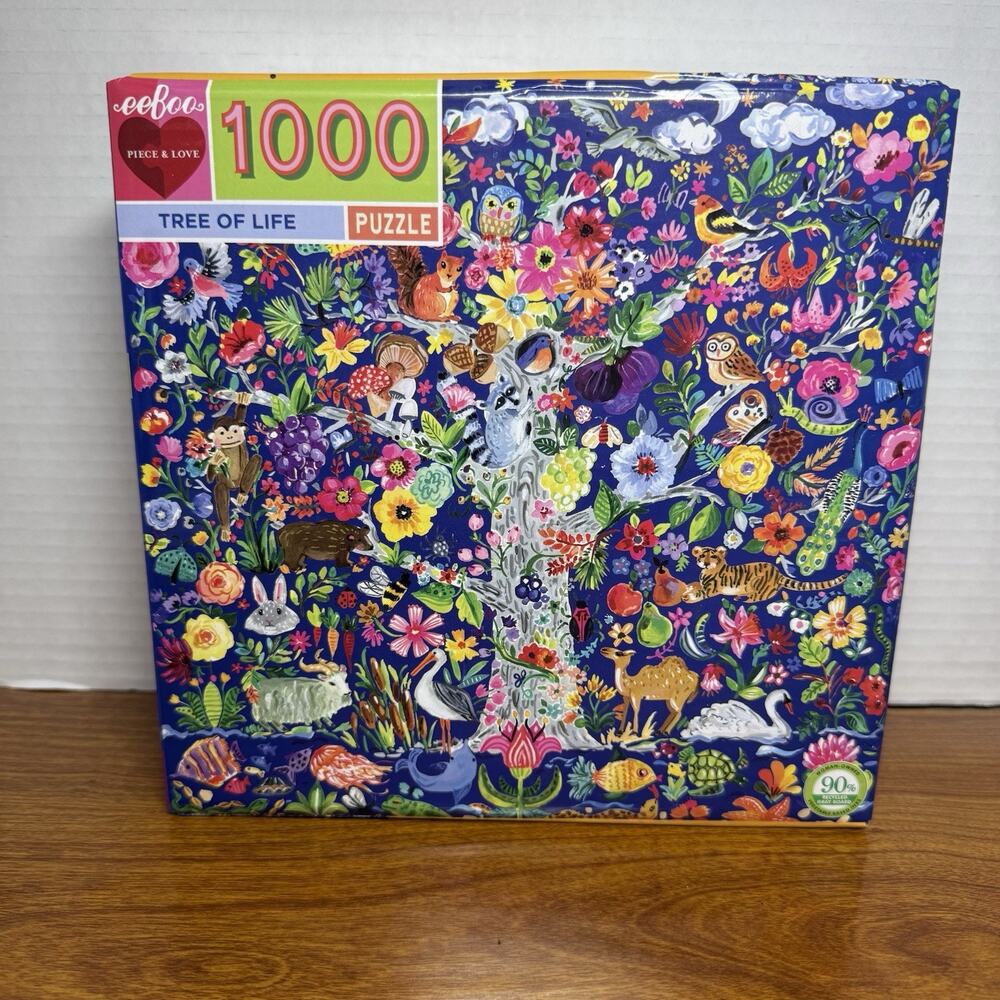 Eeboo Piece Love Tree of Live 1000 Pieces Puzzle Animals Nature Birds Flowers